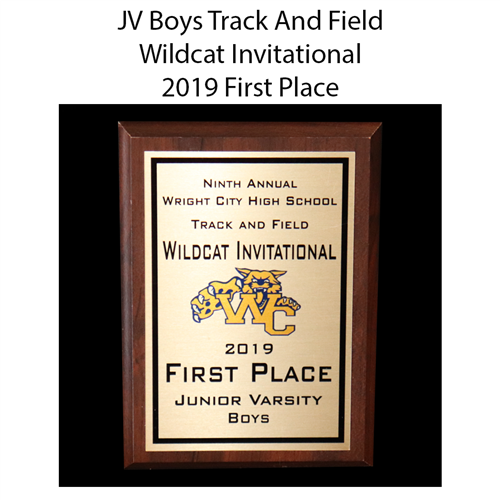 JV Boys Track And Field Wildcat Invitational 2019 First Place 